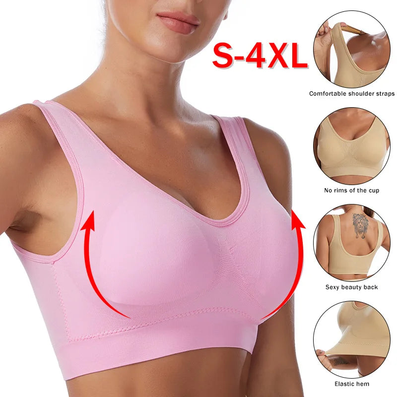 Breathable Seamless Plus Size Bra