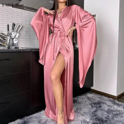 Satin Kimono Style Dress
