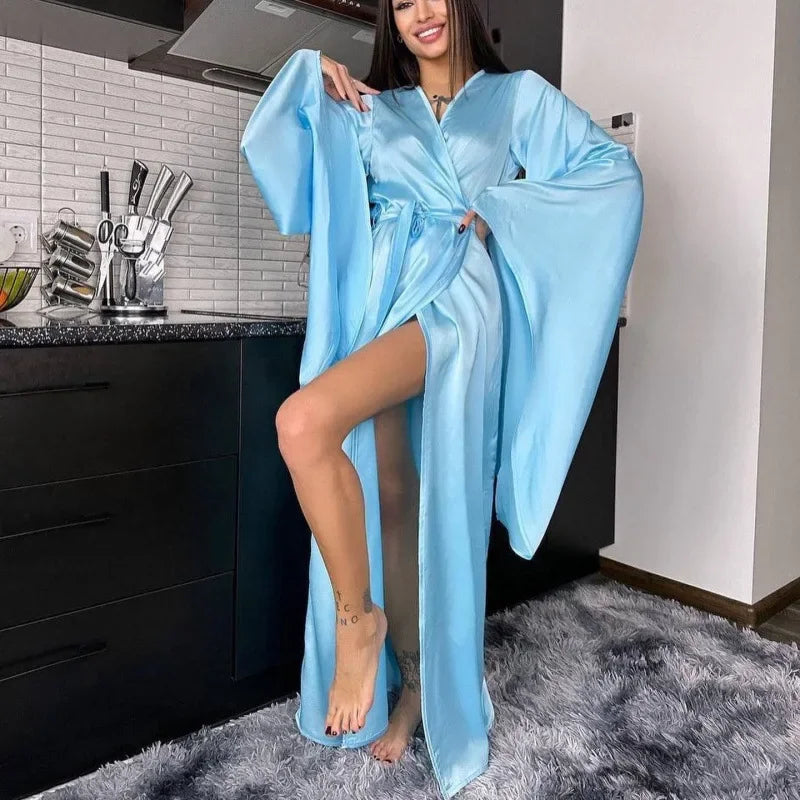 Satin Kimono Style Dress