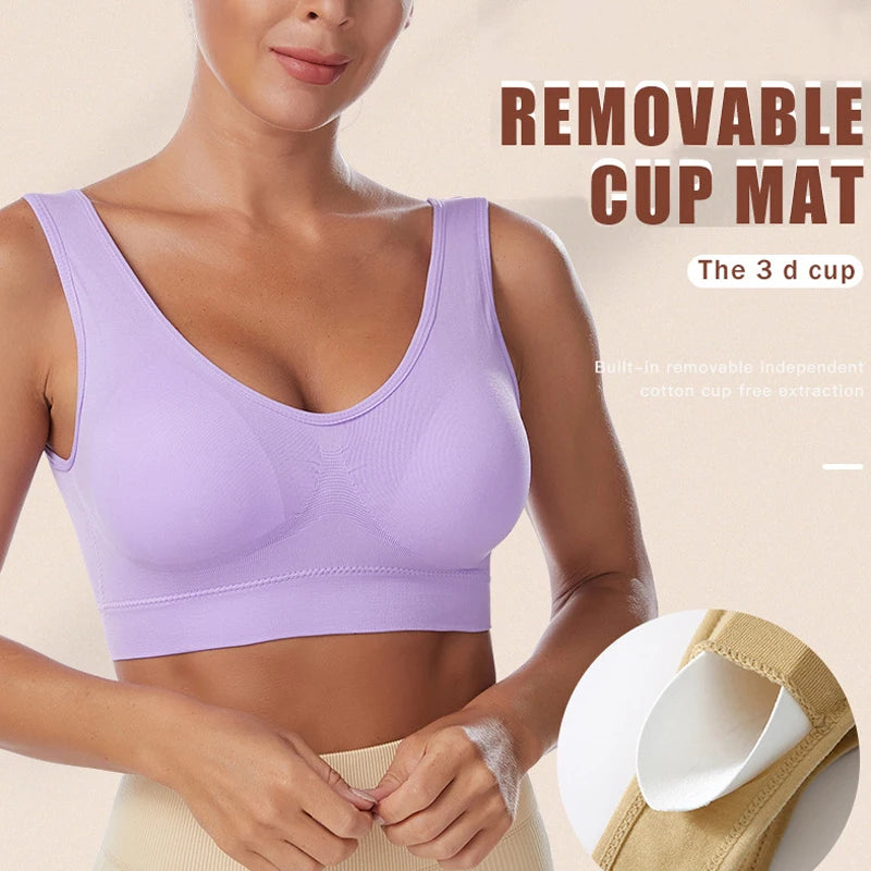 Breathable Seamless Plus Size Bra
