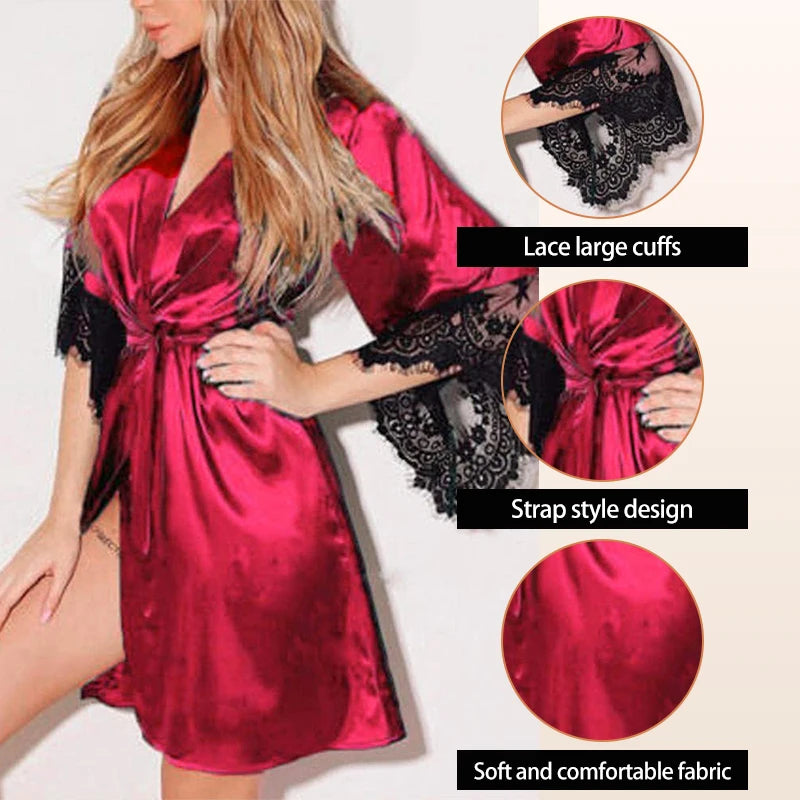 V-Neck Silk Pajamas
