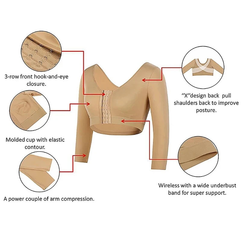 Post-Surgical Bra with Sleeves